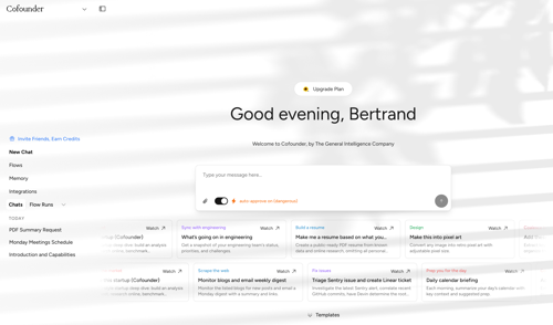 Cofounder screen example