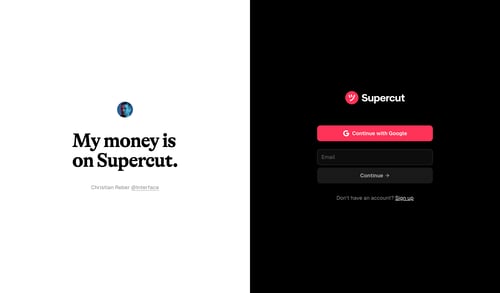 Supercut
				signin page example