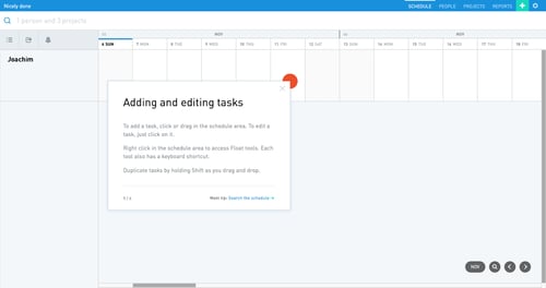 Float
				onboarding page example
