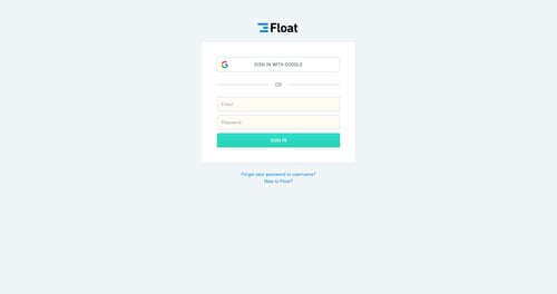 Float
				signin page example
