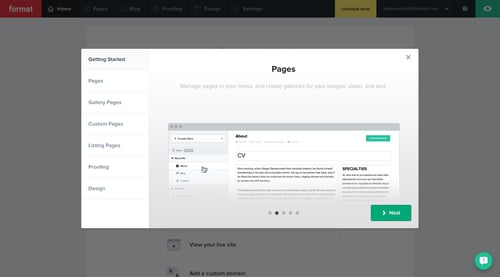 Format
				onboarding page example