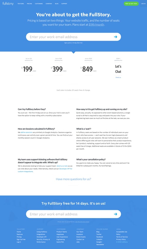 Fullstory
				signup page example