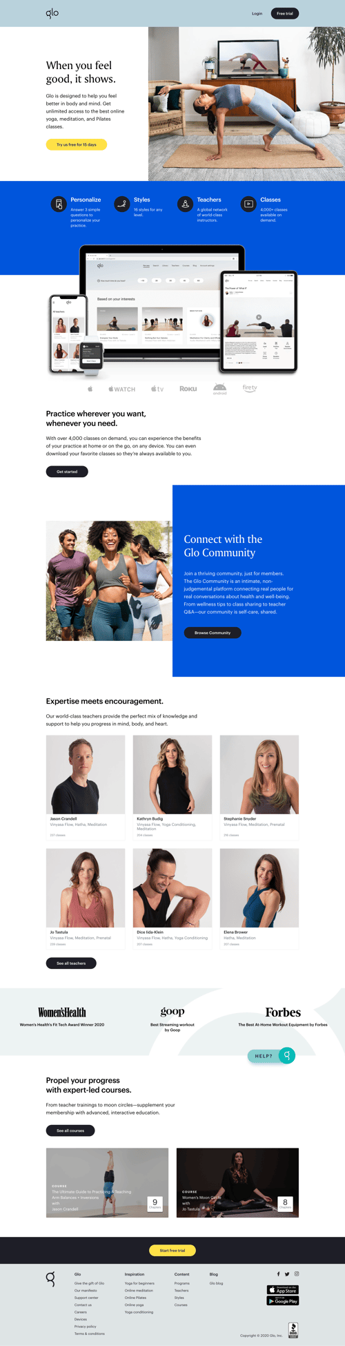 Glo
				 page example