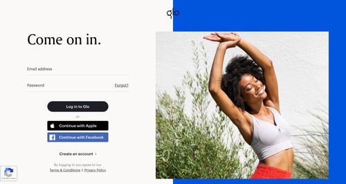 Glo
				signin page example