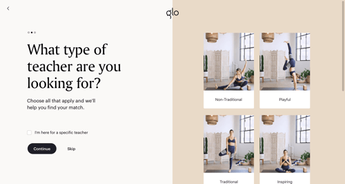 Glo
				signup page example