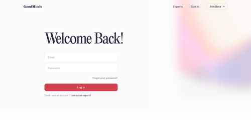 Goodminds
				signin page example