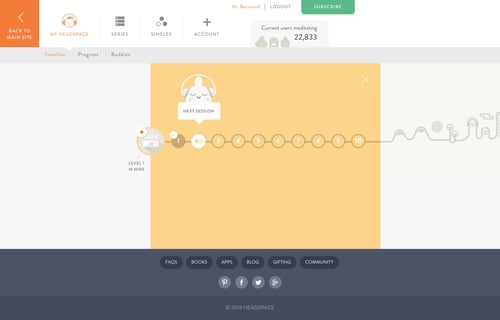 Headspace
				timeline page example