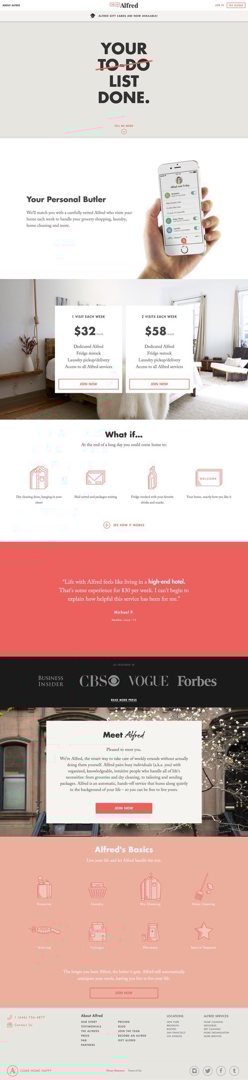 Hello Alfred
				 page example