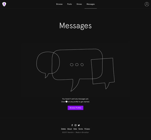 Hendrix
				empty state page example