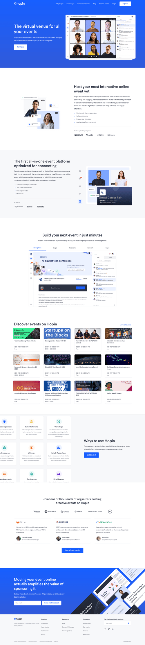 Hopin
			  ux ui design