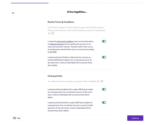 Kontist
				onboarding page example