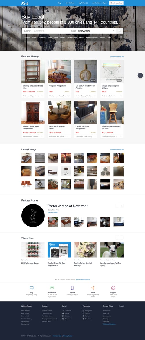 Krrb Classifieds
			  ux ui design