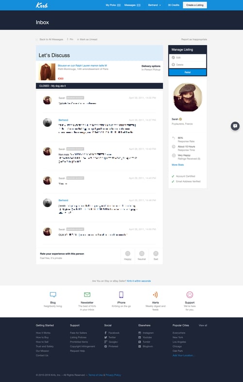 Krrb Classifieds
				messaging page example