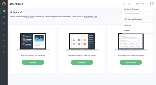 Litmus
				dropdown & other states page example