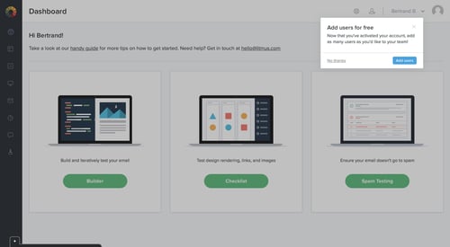 Litmus
				home page example