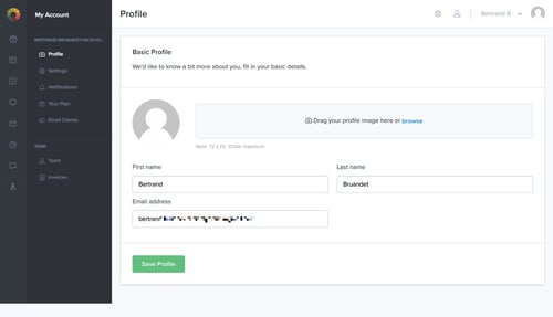 Litmus
				profile page example