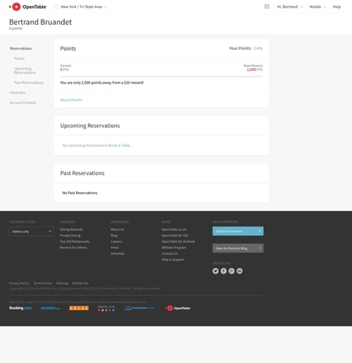 OpenTable
				profile page example