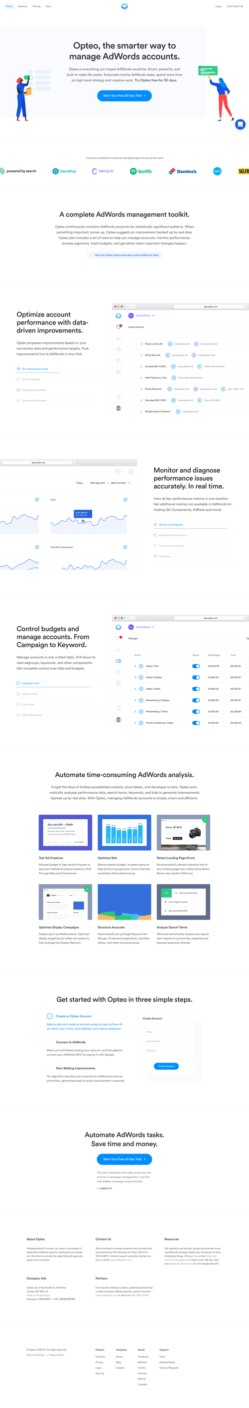Opteo
				 page example