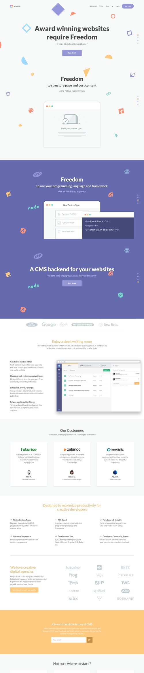 Prismic
				 page example