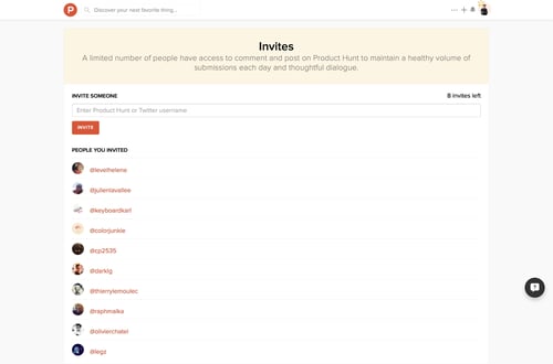 Product Hunt
				referral & invite your friends page example