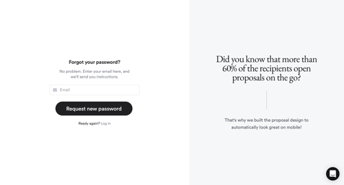 Proposales
				password reset page example