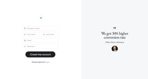 Proposales
				signup page example