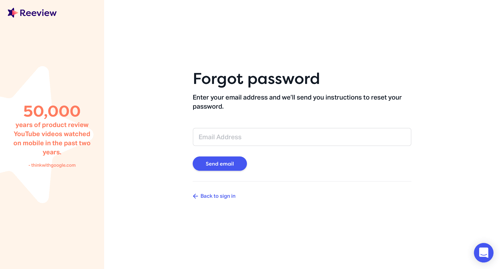 Reeview
				password reset page example