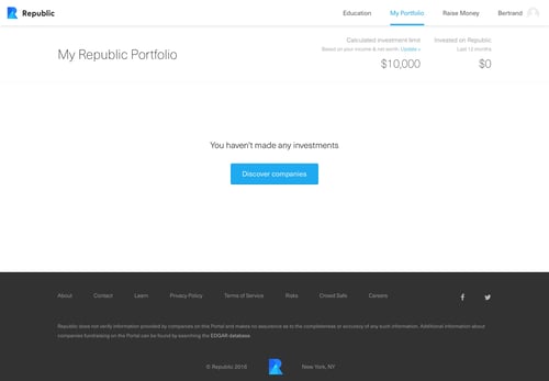 Republic
				home page example