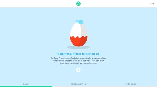 Sage project
				onboarding page example