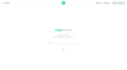 Sage project
				password reset page example