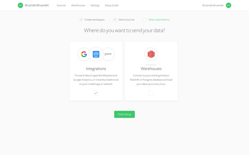 Segment
				onboarding page example