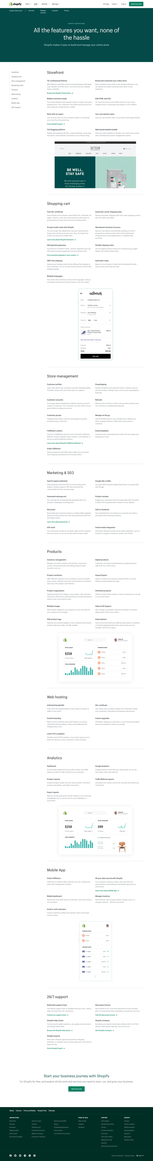 Shopify screen example