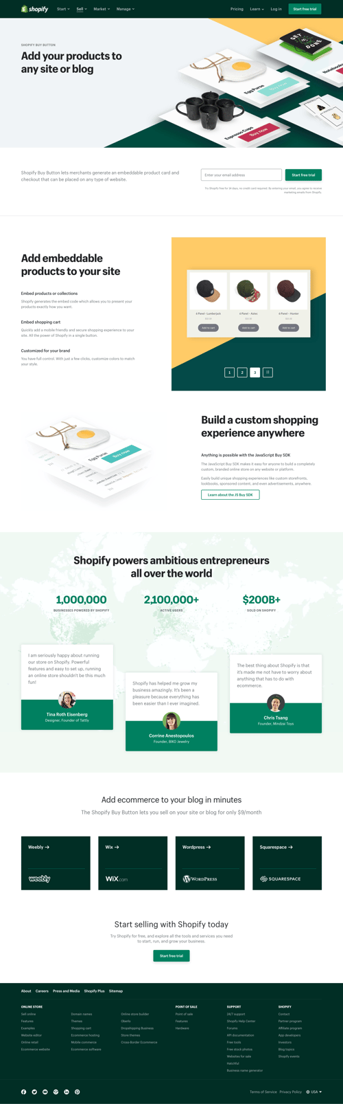 Shopify
				product page page example