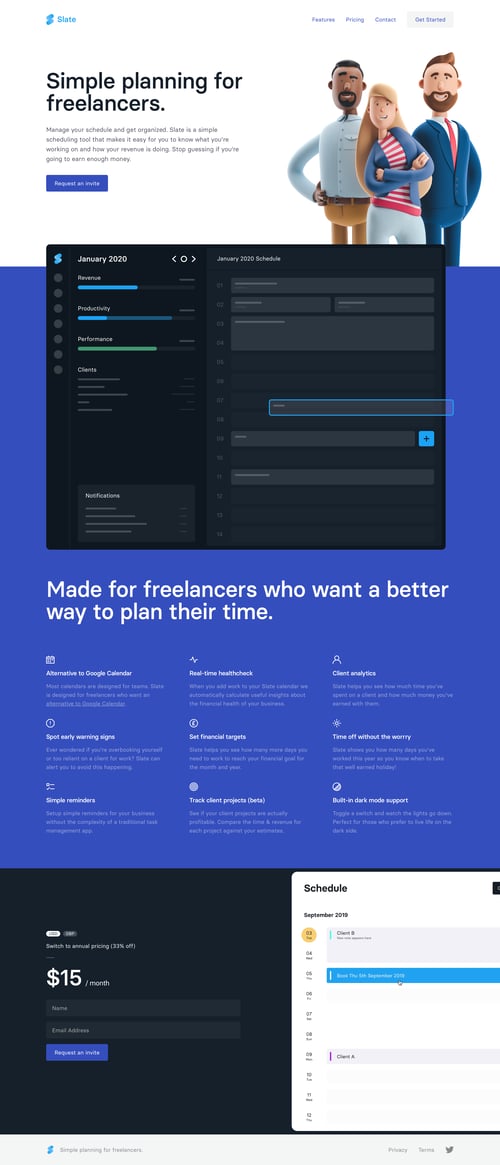 Slate screen example
