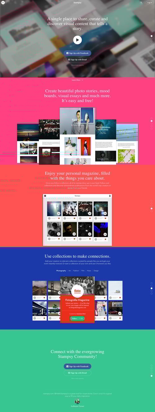 Stampsy screen example