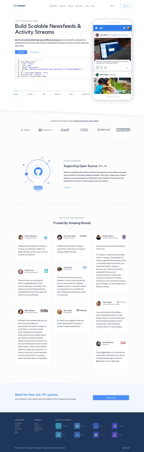 Stream
				 page example