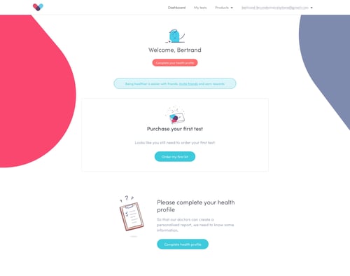 Thriva
				home page example
