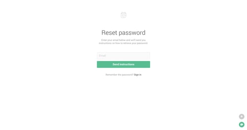 Tookapic
				password reset page example