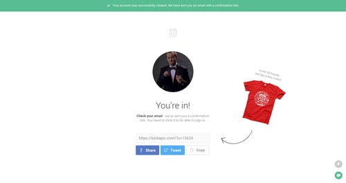 Tookapic
				signup page example