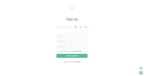 Tookapic
				signup page example