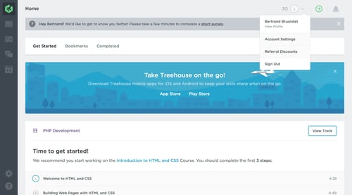 Treehouse
				dropdown & other states page example