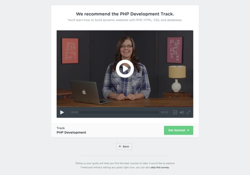 Treehouse
				onboarding page example