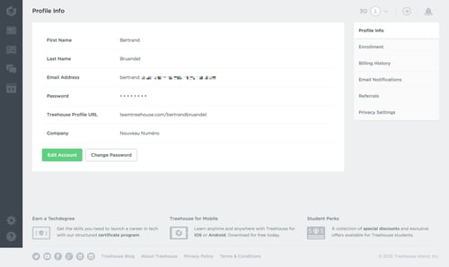 Treehouse
				settings page example