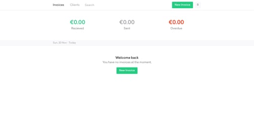 Two cards
				empty state page example