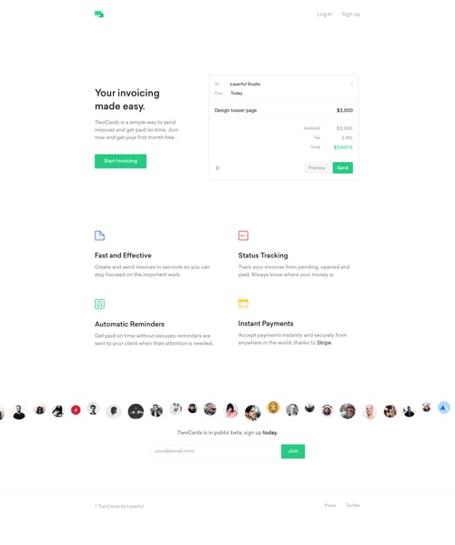 Two cards
			  ux ui design