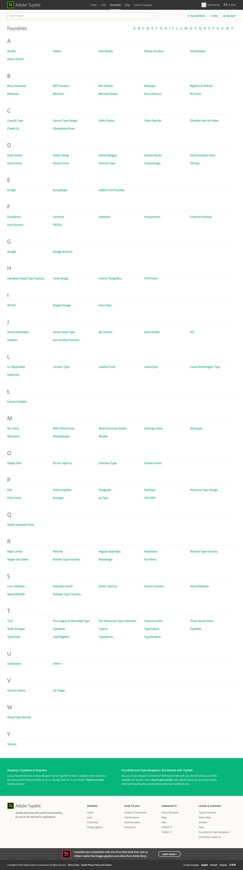 Typekit
				list page example