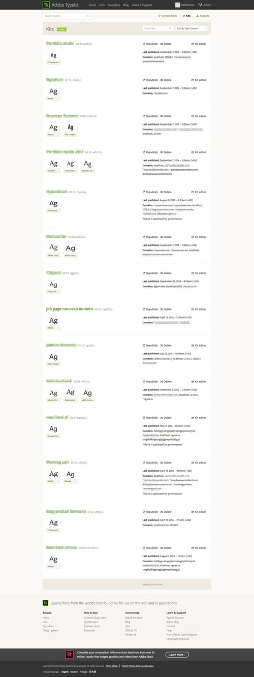 Typekit
				list page example