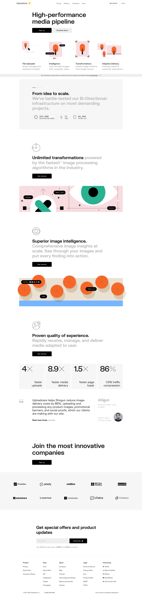 Uploadcare
				 page example
