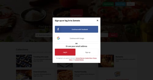 Zomato
				signin page example