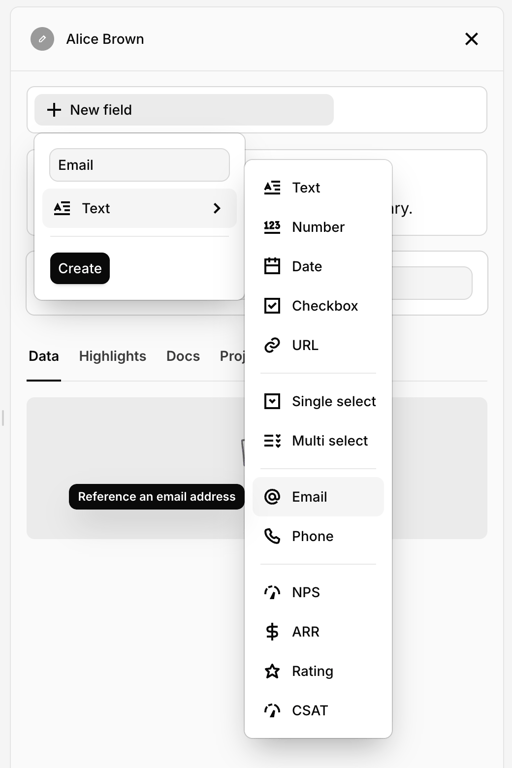 Dovetail — Dropdown menu component